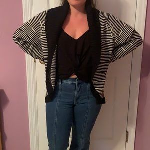 Knit bat sleeve cardigan